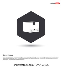 cardboard boxes icon White Background icon template
