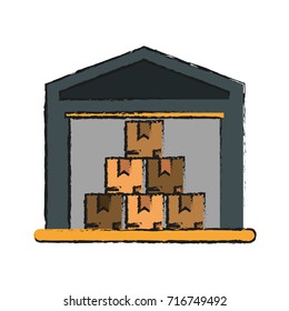 cardboard boxes industry icon image