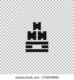 Cardboard boxes on pallet icon.Cargo, delivery and transportation logistics storage.Vector illustraion