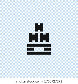 Kartonboxen auf Palettensymbol.Lager für Transport, Lieferung und Transportlogistik.Vektorgrafik
