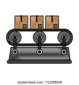 cardboard boxes on platform  icon image 