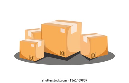 Cardboard boxes : a part of product packaging to sent to customers