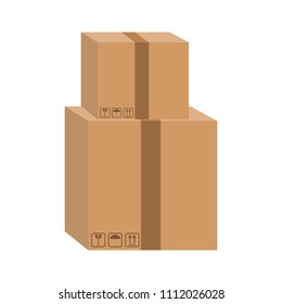 Cardboard boxes stacked