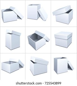 Cardboard boxes vector