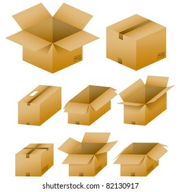 Cardboard boxes Vector