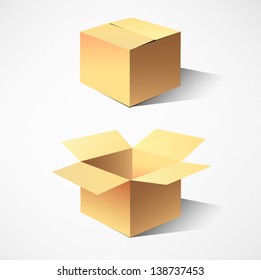 cardboard boxes. vector illustration