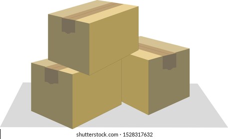 Cardboard boxes vector illustration eps 10