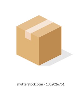 Faltkarton/Faltschachtel Symbol: Geeignet für Business Theme, Logistic Theme, ExpeditionTheme, Infografiken und andere grafische Objekte.