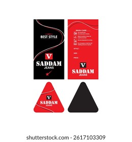 Cardboard clothing fashion hang tag design 
