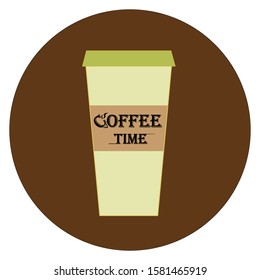cardboard coffee container vector artwork