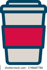 diseño de icono vectorial de taza de café de cartón.