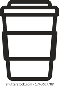 cardboard coffee cup vector icon design.