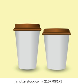 cardboard coffee cups vector design.