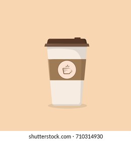 Cardboard cup of coffee