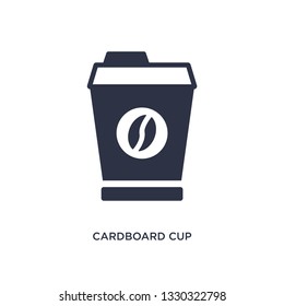 cardboard cup icon. Simple element illustration from bistro and restaurant concept. cardboard cup editable symbol design on white background. Can be use for web and mobile.