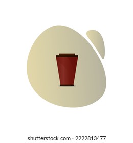 cardboard cup with tea. drinks vector illustration