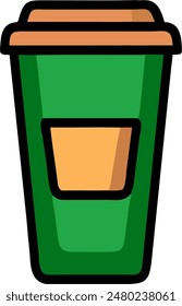 cardboard cup in vector design