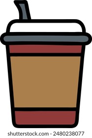 cardboard cup in vector design