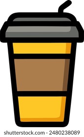 cardboard cup in vector design