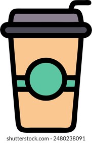 cardboard cup in vector design