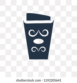 Cardboard cup vector icon isolated on transparent background, Cardboard cup transparency concept can be used web and mobile