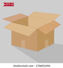 cardboard design with cartoon style. illustration of packaging with cardboard. cardboard boxes.