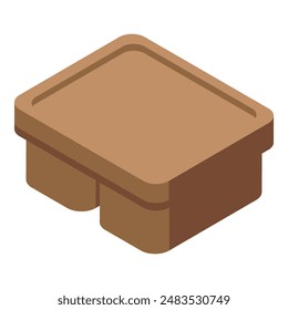 La maqueta de embalaje de caja dividida de cartón para alimentos o productos está puesta en una superficie
