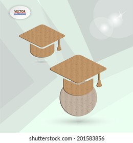 Cardboard education symbol