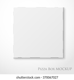 Cardboard empty pizza box mock up template package
