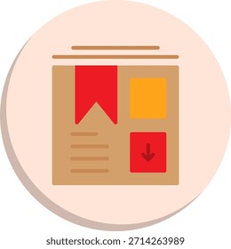 Ícone de Estilo de Círculo Plano de Cartão