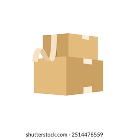 Caixa de presente de papelão fundo Vetor modelo Design
