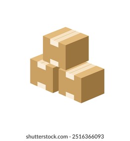 Cardboard Gift Box Background Vector Template Design