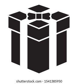 Cardboard Gift Box Thanksgiving Vector Icon Design