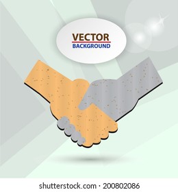 cardboard handshake icon