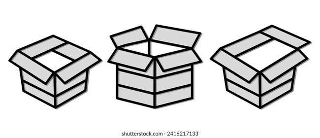 Cardboard icon illustration vector design. Stock vector icon.