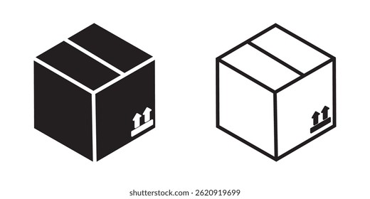 Cardboard icon on white background