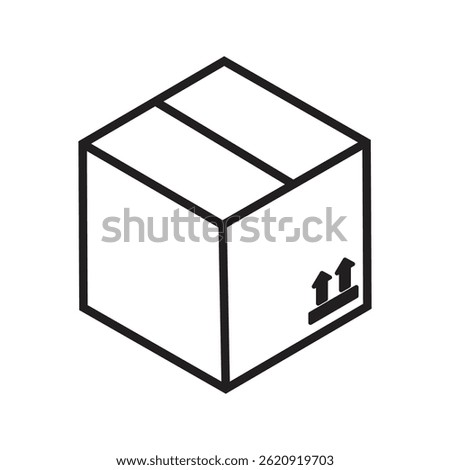 Cardboard icon on white background