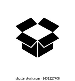 Cardboard icon trendy design template, Box Packaging symbol illustration.