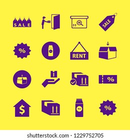 cardboard icon. cardboard vector icons set parcel box, pack milk, open box and square barcode box