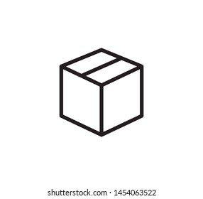 Cardboard icon vector style illustration