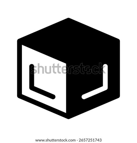 Cardboard Icon Vector Symbol Design Illustration