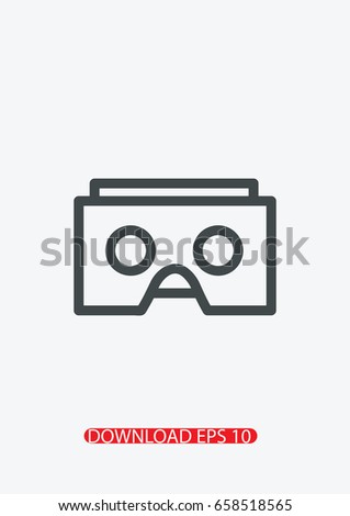 Cardboard icon, Vr icon, Vector