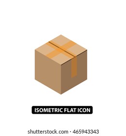 Cardboard isometric icon