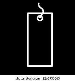 The cardboard label on a string for clothes Bookmark outline