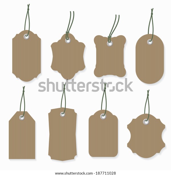 Cardboard Label Template Set Stock Vector (Royalty Free) 187711028