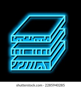 cardboard layers neon light sign vector. cardboard layers illustration