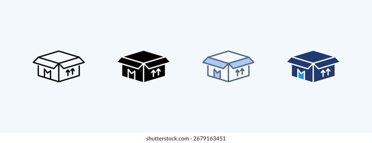 Colección de icono de estilo múltiple de cartón