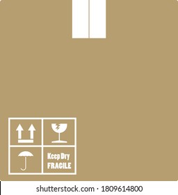 Faltschachtel für Pappverpackungen, Symbol Flaches Farbdesign. Vektorgrafik.