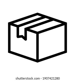 cardboard package box icon vector