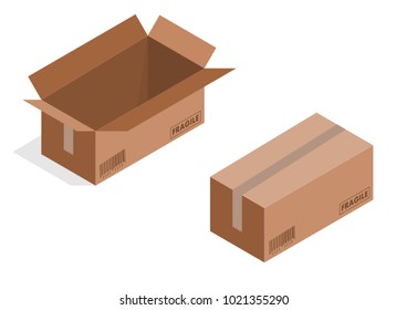 cardboard package box vector for your project
